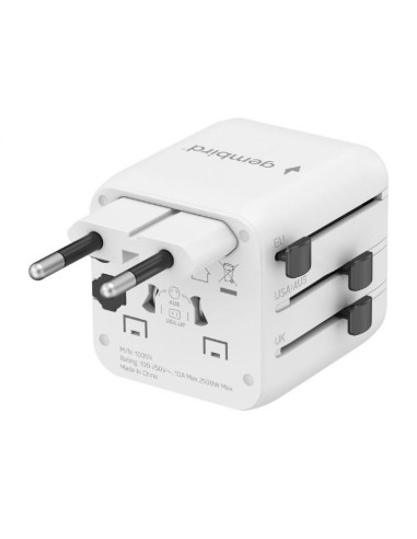 POWER ADAPTER TRAVEL/WHITE TPA-INT-01-W GEMBIRD