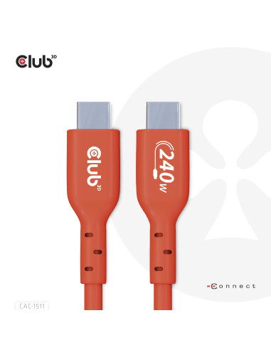 CABLE USB-C TO USB-C 1M/M/M CAC-1511 CLUB3D