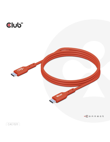 CABLE USB-C TO USB-C 1M/M/M CAC-1511 CLUB3D