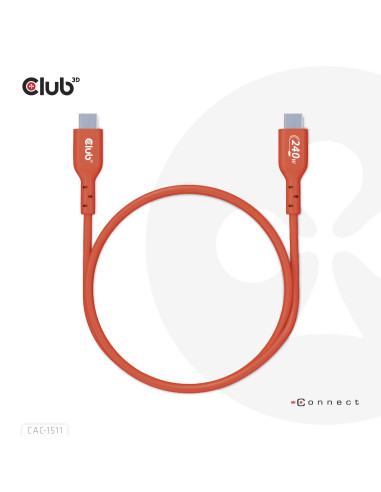 CABLE USB-C TO USB-C 1M/M/M CAC-1511 CLUB3D