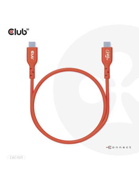 CABLE USB-C TO USB-C 1M/M/M CAC-1511 CLUB3D