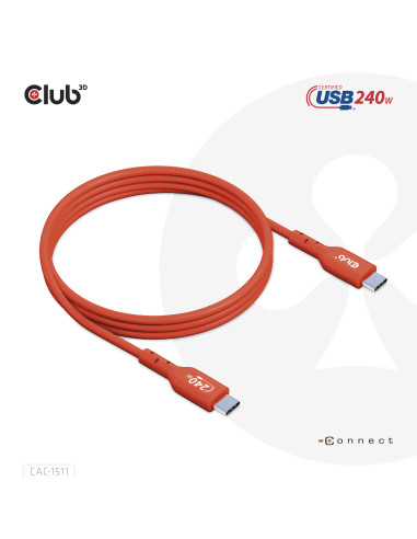 CABLE USB-C TO USB-C 1M/M/M CAC-1511 CLUB3D