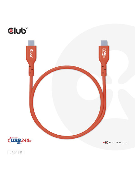 CABLE USB-C TO USB-C 1M/M/M CAC-1511 CLUB3D