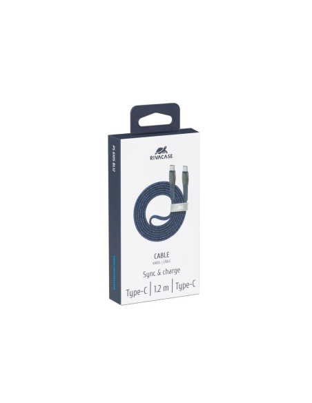 CABLE USB-C TO USB-C 1.2M/BLUE PS6105 BL12 RIVACASE