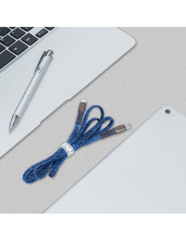 CABLE USB-C TO USB-C 1.2M/BLUE PS6105 BL12 RIVACASE