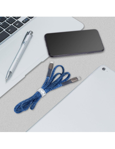 CABLE USB-C TO USB-C 1.2M/BLUE PS6105 BL12 RIVACASE