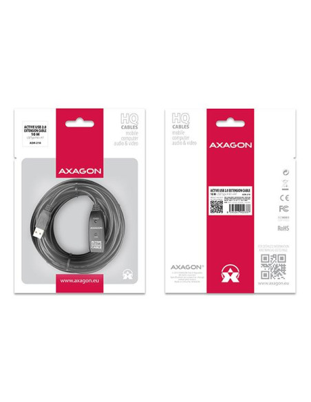 CABLE USB2.0 A-M/A-F ACTIVE/10M ADR-210 AXAGON