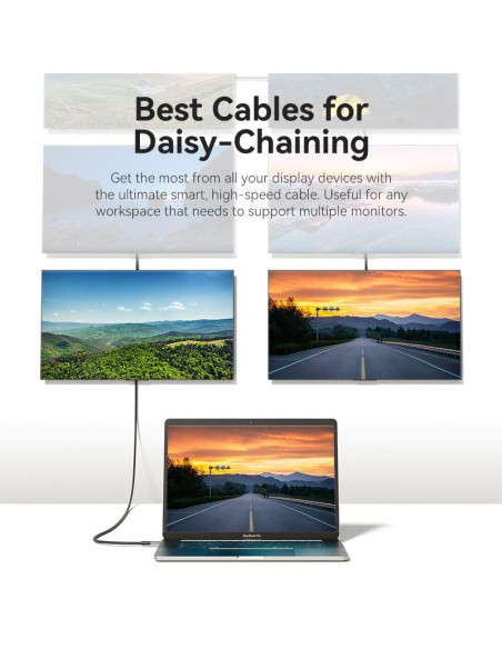CABLE USB-C BRAIDED/1M GRAY TAVHF VENTION