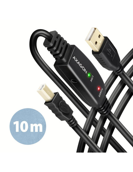 CABLE USB2.0 A-M/B-M ACTIVE/10M ADR-210B AXAGON