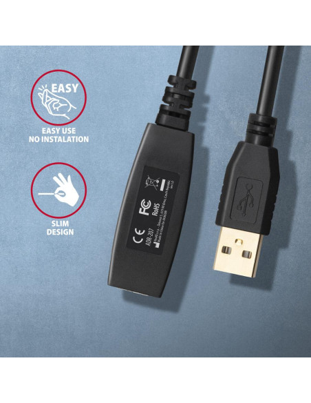 CABLE USB2.0 A-M/A-F ACTIVE/7M ADR-207 AXAGON
