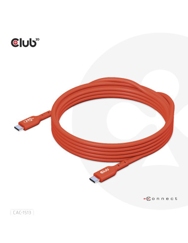 CABLE USB-C TO USB-C 3M/M/M CAC-1513 CLUB3D