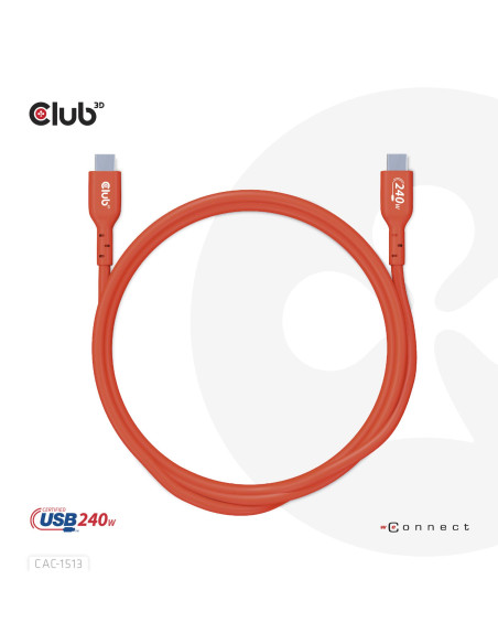 CABLE USB-C TO USB-C 3M/M/M CAC-1513 CLUB3D