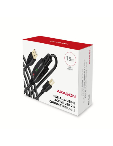 CABLE USB2.0 A-M/B-M ACTIVE/15M ADR-215B AXAGON