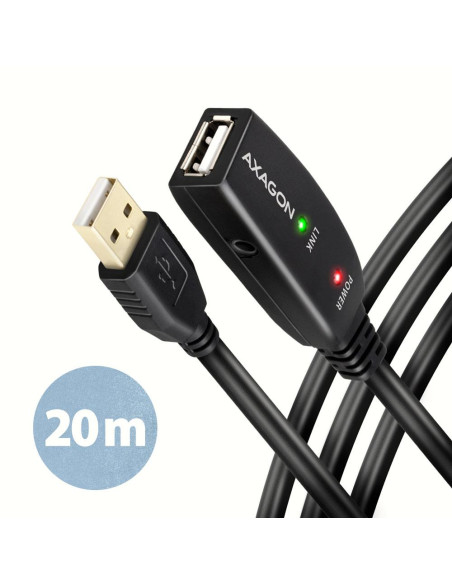 CABLE USB2.0 A-M/A-F ACTIVE/20M ADR-220 AXAGON