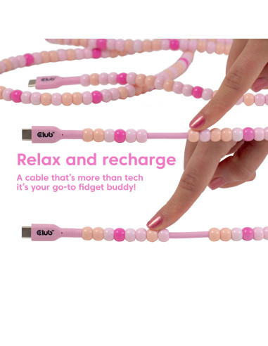 CABLE USB-C TO USB-C/PINK CAC-3010 CLUB3D
