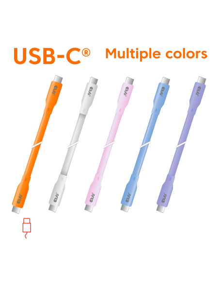 CABLE USB-C TO USB-C 2M/M/M PINK CAC-3002 CLUB3D