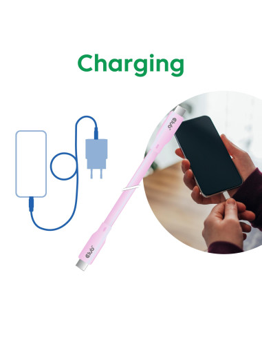 CABLE USB-C TO USB-C 2M/M/M PINK CAC-3002 CLUB3D