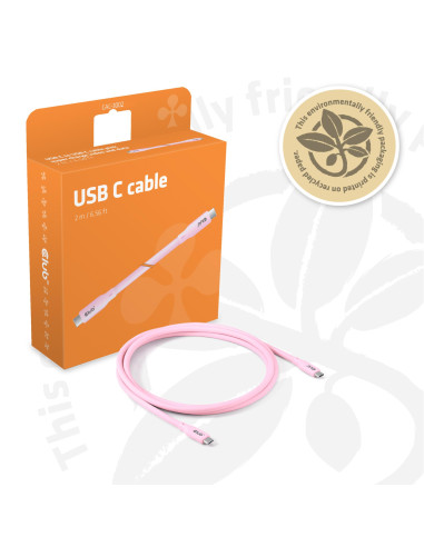 CABLE USB-C TO USB-C 2M/M/M PINK CAC-3002 CLUB3D
