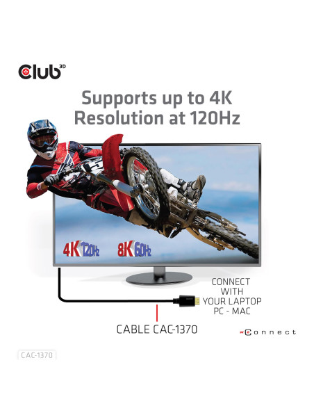 CABLE HDMI TO HDMI 1.5M/M/M CAC-1370 CLUB3D