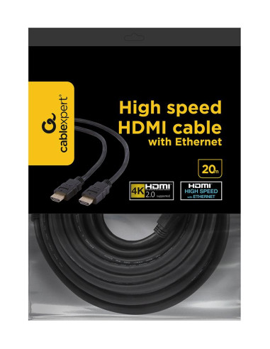 CABLE HDMI-HDMI 20M V2.0 BLK/CC-HDMI4-20M GEMBIRD