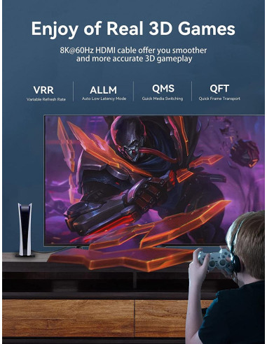 CABLE HDMI 8K/10M BLACK AANBL VENTION