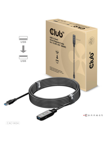 CABLE USB3.2 TO USB3.2 5M/M/F CAC-1404 CLUB3D