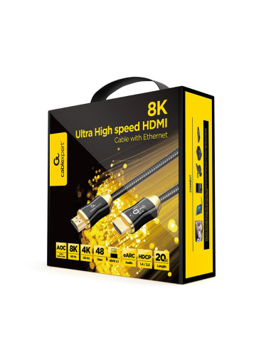 CABLE HDMI-HDMI 20M AOC PREM/CCBP-HDMI8K-AOC-20M GEMBIRD