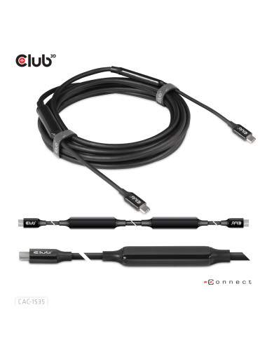 CABLE USB-C TO USB-C 5M/M/M CAC-1535 CLUB3D