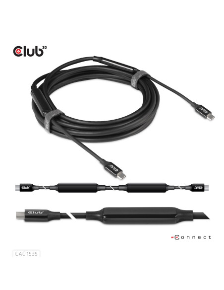 CABLE USB-C TO USB-C 5M/M/M CAC-1535 CLUB3D
