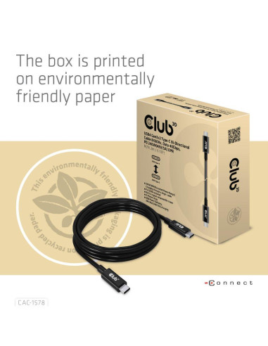 CABLE USB-C BI-DIRECTIONAL 2M/M/M CAC-1578 CLUB3D