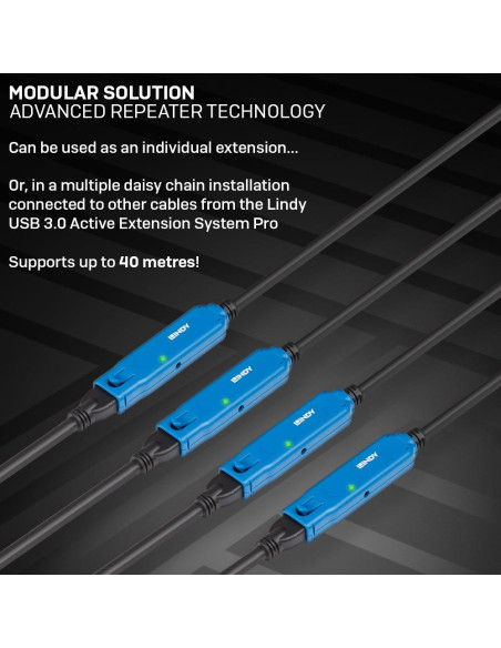 CABLE USB3 EXTENSION 10M/43157 LINDY