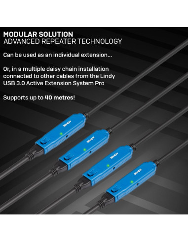 CABLE USB3 EXTENSION 15M/43229 LINDY