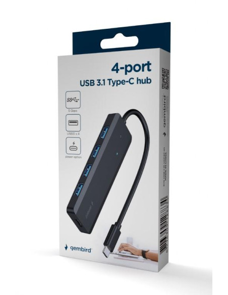 I/O HUB USB-C 4PORT/UHB-CM-U3P4P-01 GEMBIRD