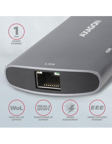 I/O HUB USB-C 6IN1 SATA M.2/0.18M HMC-6M2 AXAGON