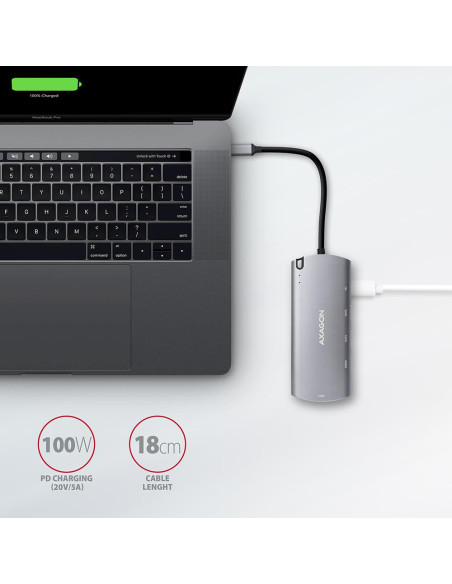 I/O HUB USB-C 6IN1 SATA M.2/0.18M HMC-6M2 AXAGON