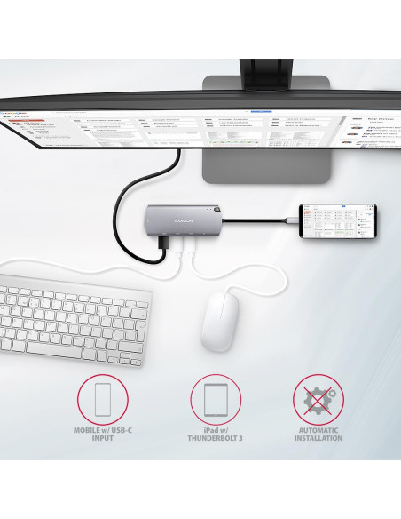 I/O HUB USB-C 6IN1 SATA M.2/0.18M HMC-6M2 AXAGON