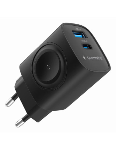 CHARGER USB 2IN1 20W 2PORT/TA-UC-PDQCW20-01-BK GEMBIRD