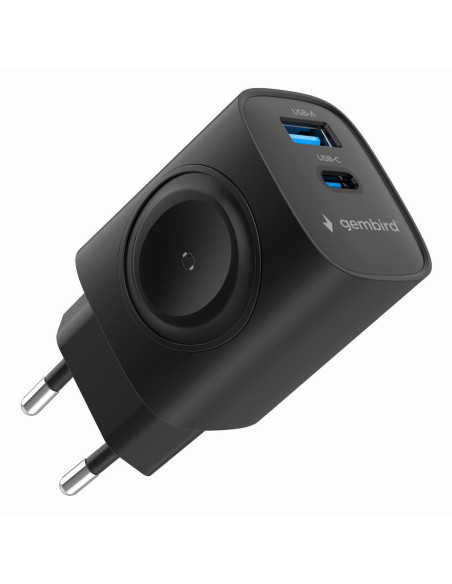 CHARGER USB 2IN1 20W 2PORT/TA-UC-PDQCW20-01-BK GEMBIRD