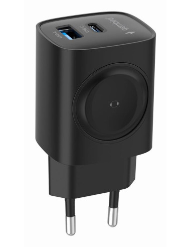CHARGER USB 2IN1 20W 2PORT/TA-UC-PDQCW20-01-BK GEMBIRD