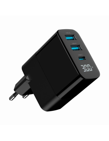 CHARGER USB 30W 3PORT/TA-UC-PDQC30LCD-BK-02 GEMBIRD