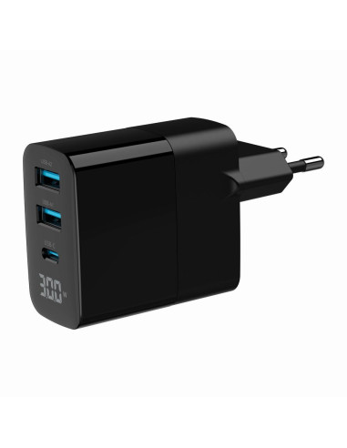 CHARGER USB 30W 3PORT/TA-UC-PDQC30LCD-BK-02 GEMBIRD