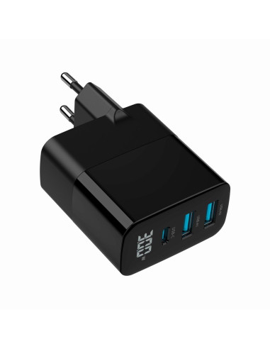 CHARGER USB 30W 3PORT/TA-UC-PDQC30LCD-BK-02 GEMBIRD