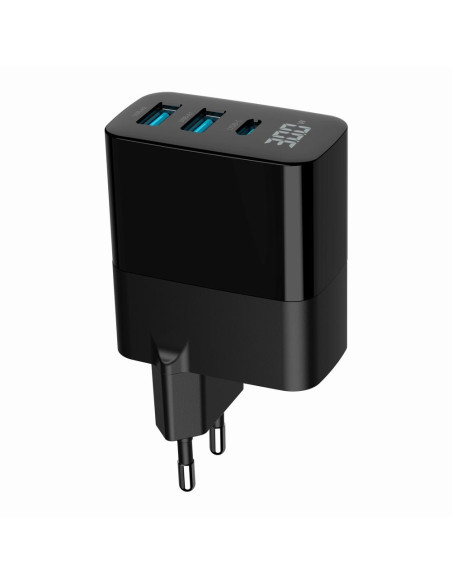 CHARGER USB 30W 3PORT/TA-UC-PDQC30LCD-BK-02 GEMBIRD