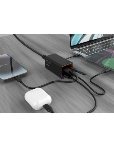 CHARGER USB UNIVERSAL 4P 65W/TA-UC-2A2C-PD65-01-BK GEMBIRD