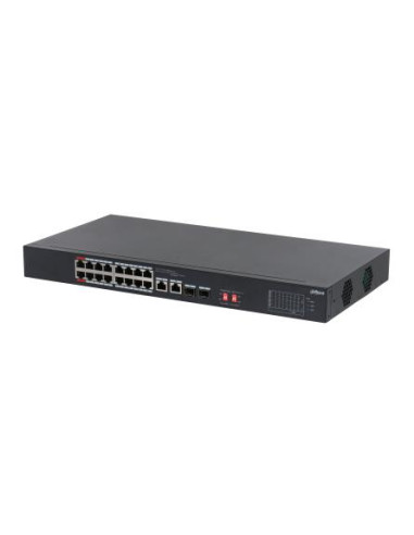 Switch, DAHUA, S3218-16ET-135, Switch type Unmanaged, Switch layer L2, Rack mounting Yes, Stackable Yes, Form factor 1U, 16xRJ-
