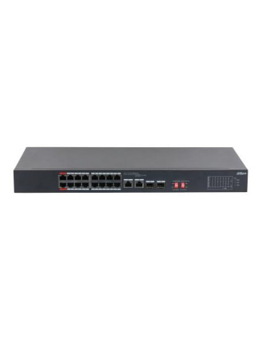 Switch, DAHUA, S3218-16ET-135, Switch type Unmanaged, Switch layer L2, Rack mounting Yes, Stackable Yes, Form factor 1U, 16xRJ-