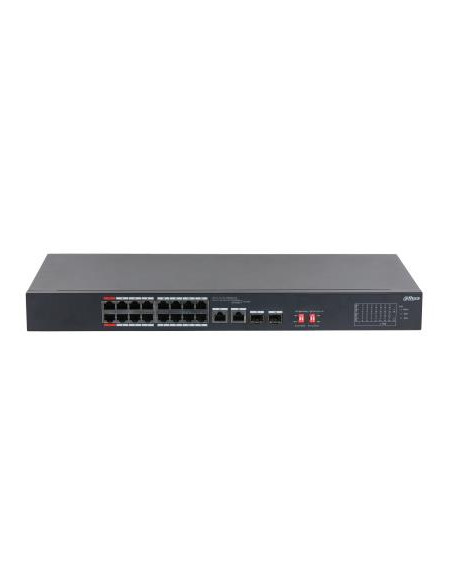 Switch, DAHUA, S3218-16ET-135, Switch type Unmanaged, Switch layer L2, Rack mounting Yes, Stackable Yes, Form factor 1U, 16xRJ-