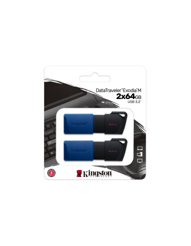 MEMORY DRIVE FLASH USB3.2/64GB 2PK DTXM/64GB-2P KINGSTON