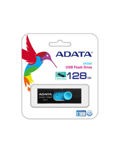 MEMORY DRIVE FLASH USB3 128GB/BLACK AUV320-128G-RBKBL ADATA