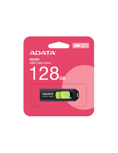 MEMORY DRIVE FLASH USB-C 128GB/ACHO-UC300-128G-RBK/GN ADATA
